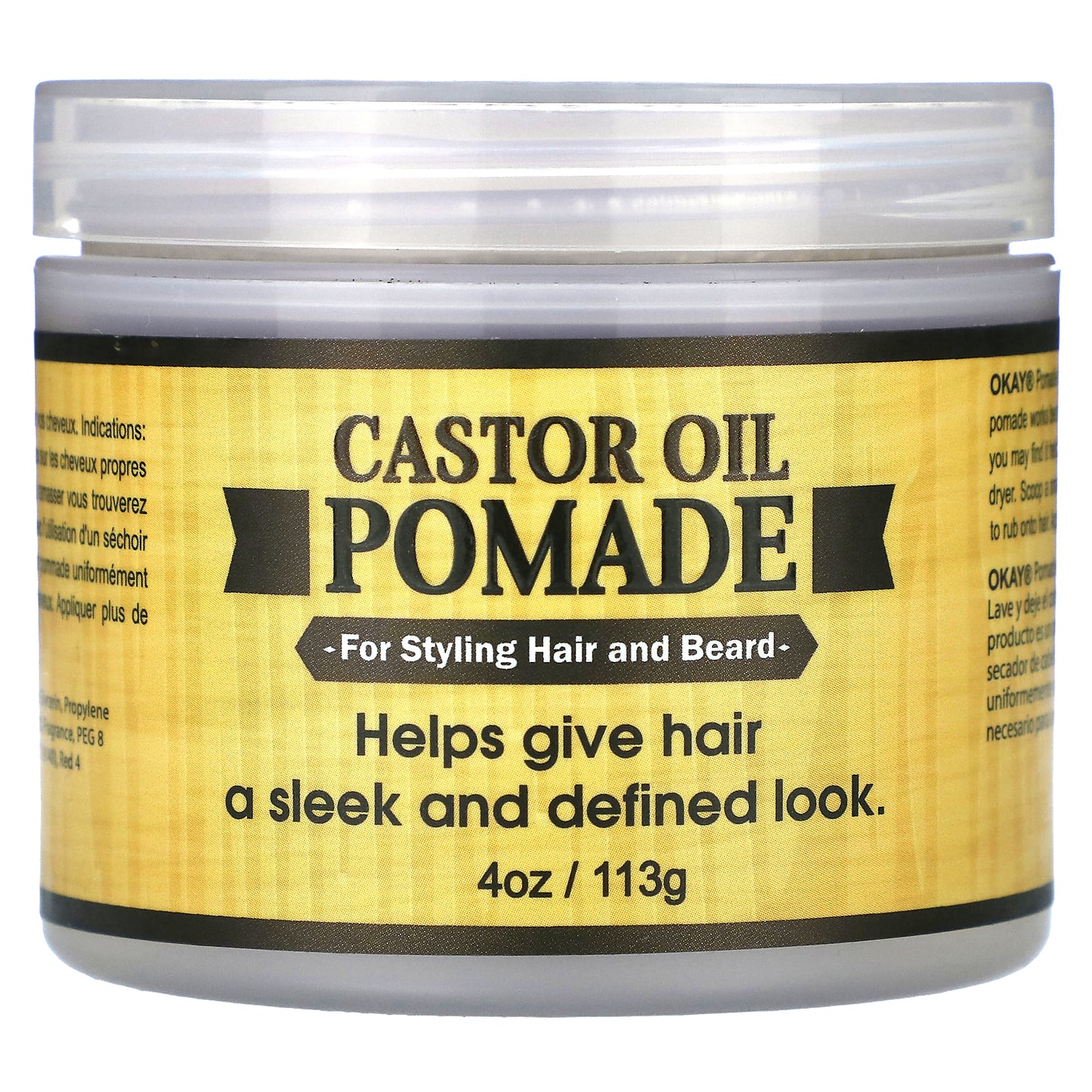 Okay Pure Naturals, Castor Oil Pomade, 4 oz (113 g)