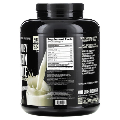 NutraBio, 100% Whey Protein Isolate,  Raw Unflavored, 5 lb (2,268 g)