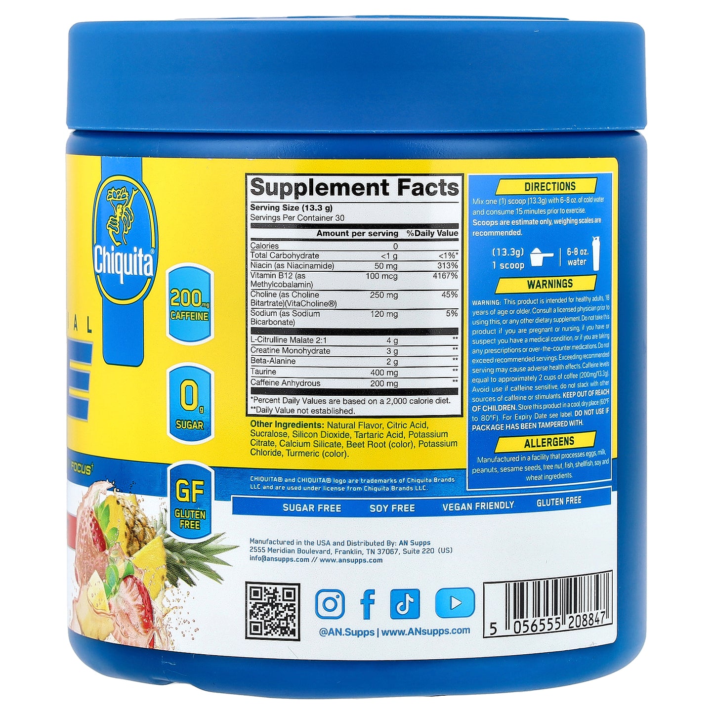 AN Supps, Essential Pre, Chiquita®, Pineapple Strawberry, 14.07 (399 g)