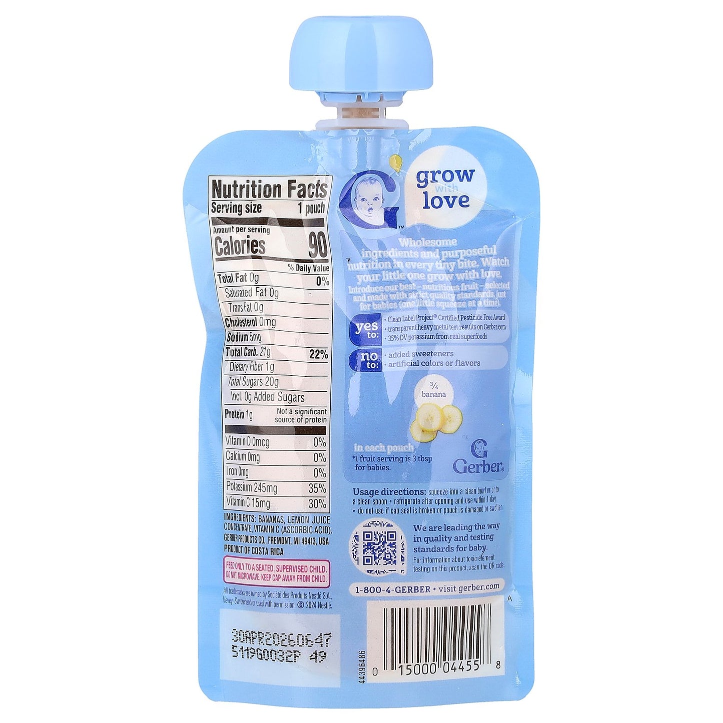 Gerber, Fruit Puree, 2nd Foods®, Banana, 3.5 oz (99 g)