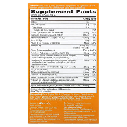 Emergen-C, Ashwagandha, Berry Blend, 18 Packets, 0.32 oz (9.2 g) Each