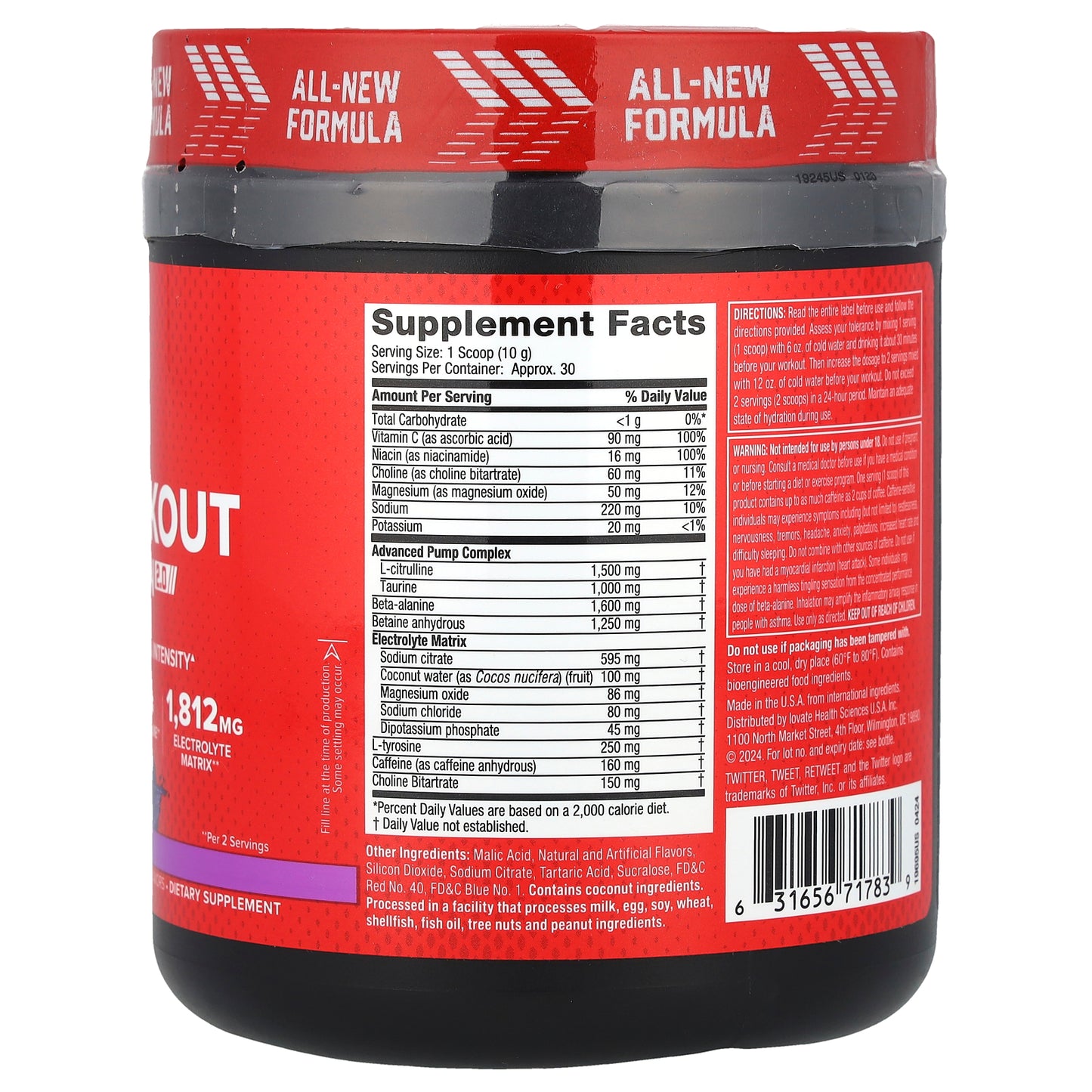 SIXSTAR, Pre-Workout Explosion 2.0, Grape, 10.19 oz (289 g)