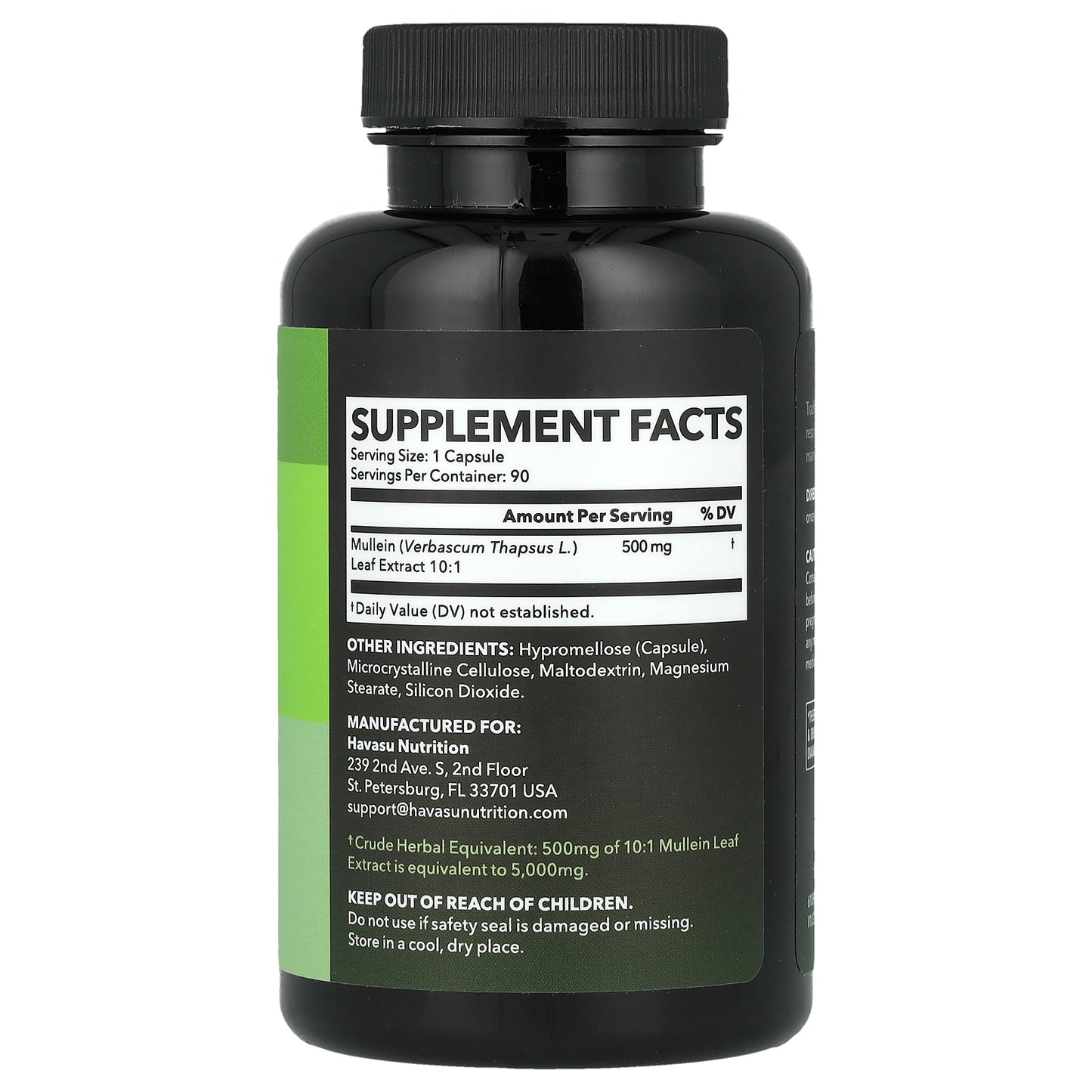 Havasu Nutrition, Mullein Leaf, 500 mg, 90 Capsules