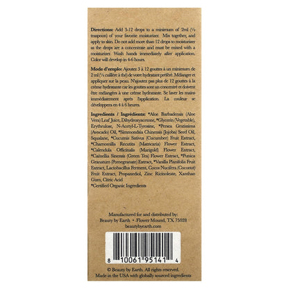 Beauty By Earth, Self Tanner Tanning Drops, Dark, 1 fl oz (30 ml)