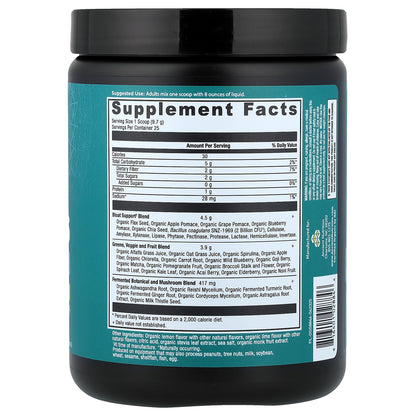 Ancient Nutrition, Organic Super Greens, Bloat Relief, Citrus Apple, 8.5 oz (242 g)