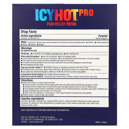 Icy Hot, Pro Pain Relief Patch , 5 Patches