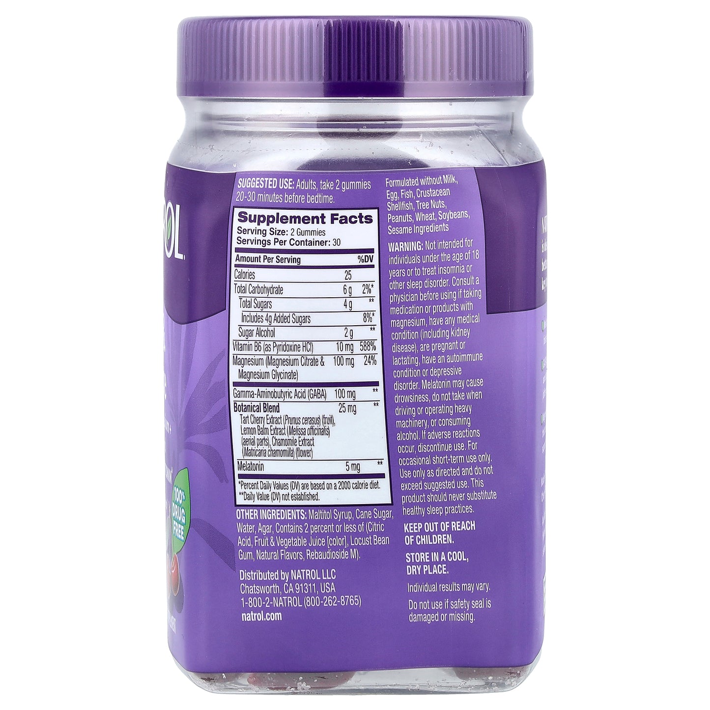 Natrol, Sleep & Restore Gummies with 5 mg Melatonin, Cherry, 60 Gummies