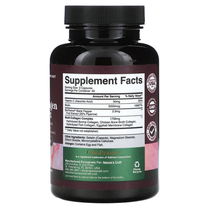 Nature's Craft, Multi Collagen Complex, 120 Capsules