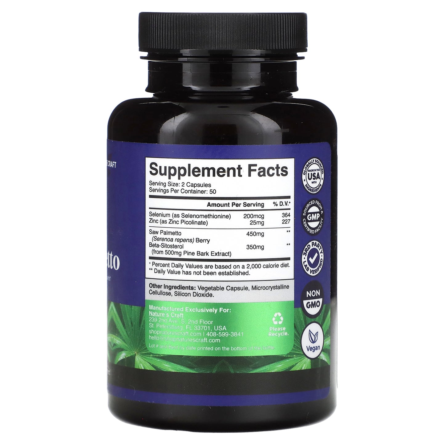 Nature's Craft, Men's Saw Palmetto , 100 Capsules