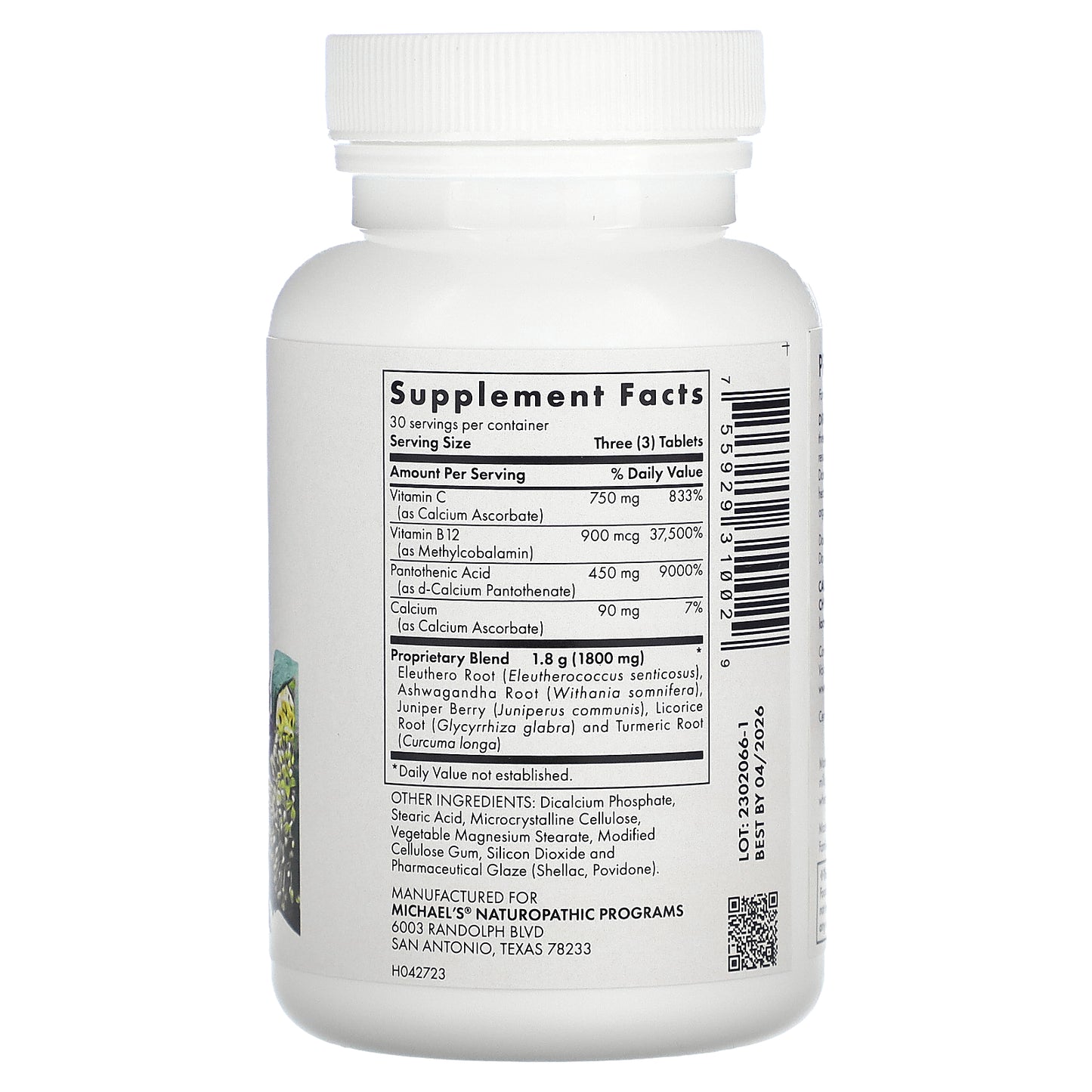 Michael's Health, Stress Adrenal Support, 90 Vegetarian Tablets