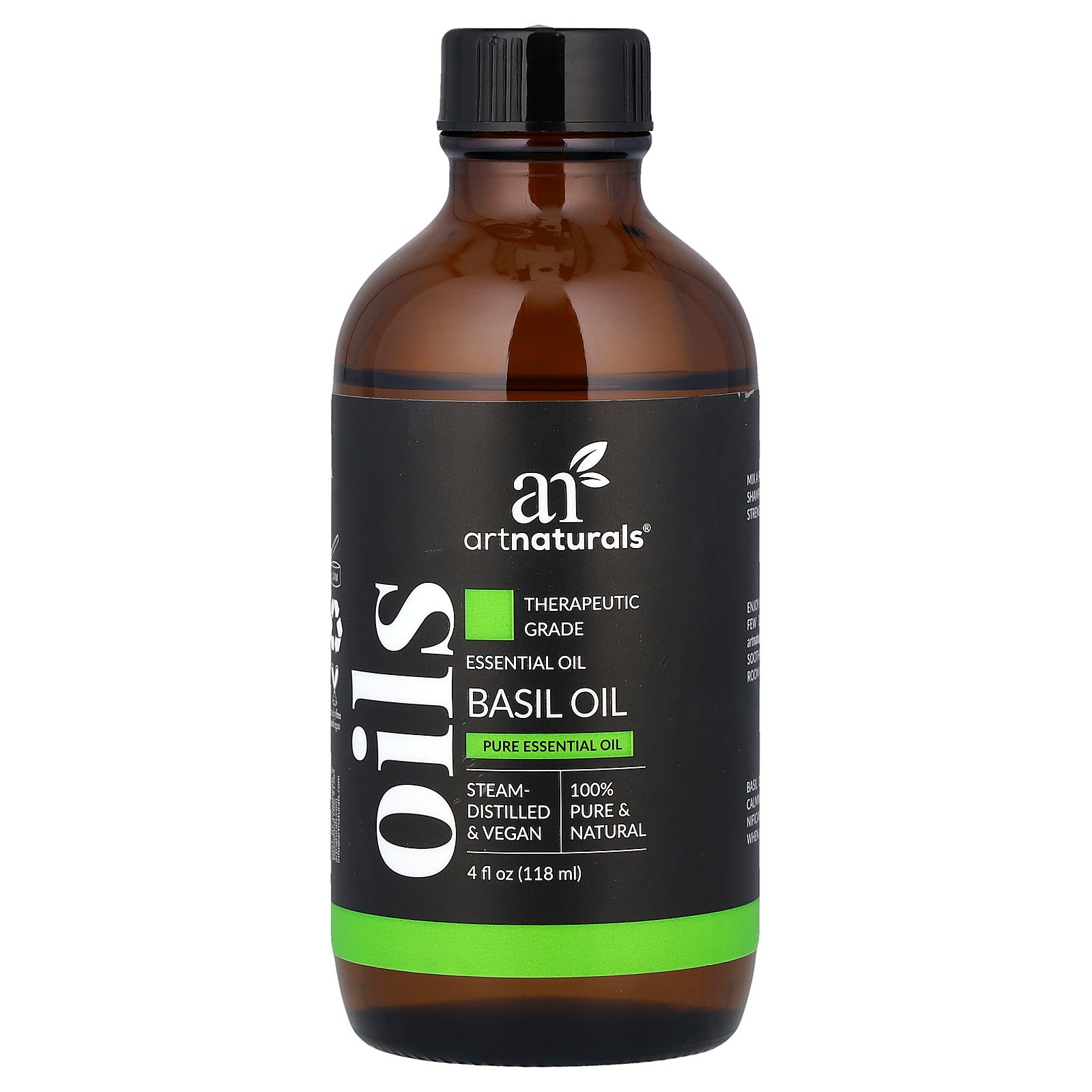 artnaturals, Essential Oil, Basil, 4 fl oz (118 ml)