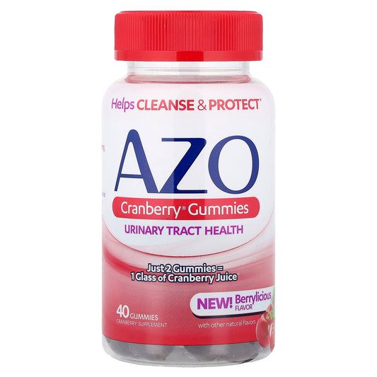 AZO, Cranberry® Gummies, Berrylicious, 40 Gummies (250 mg per Gummy)