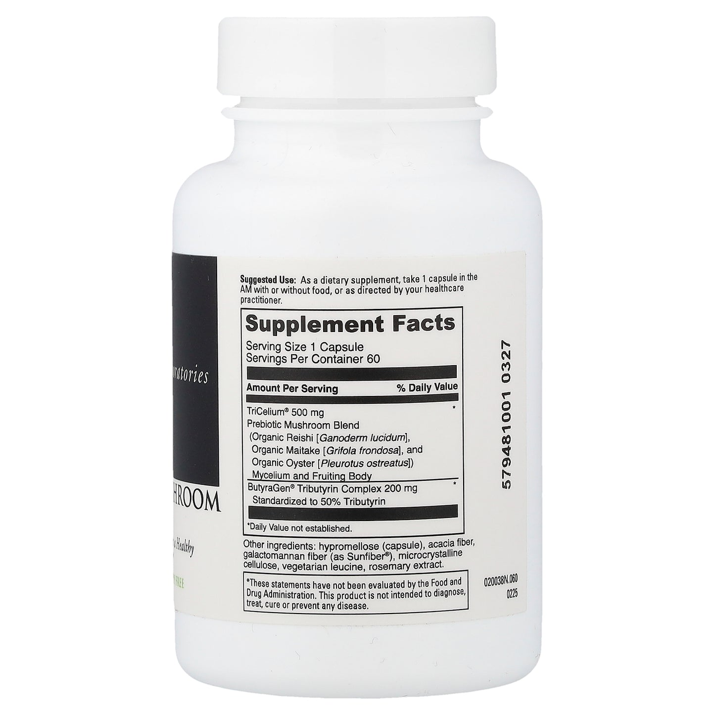 DaVinci Laboratories, Prebiotic Mushroom Blend, 60 Capsules