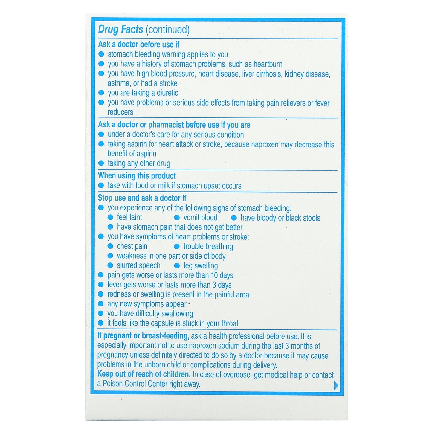 Aleve, Naproxen Sodium Capsules, Liquid Gels, 220 mg, 50 Capsules