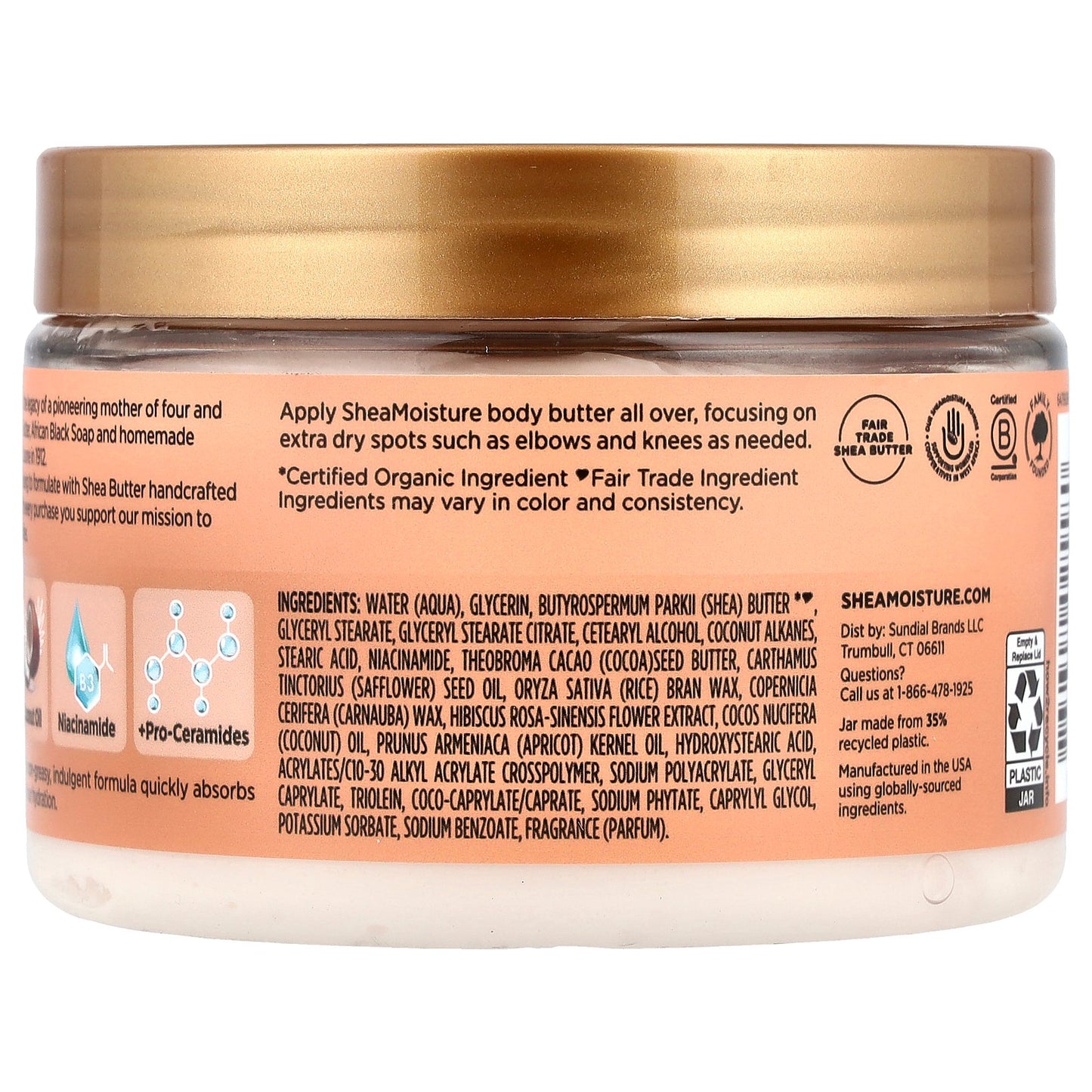 SheaMoisture, Illuminating Body Butter, Coconut & Hibiscus, 11.5 oz (326 g)