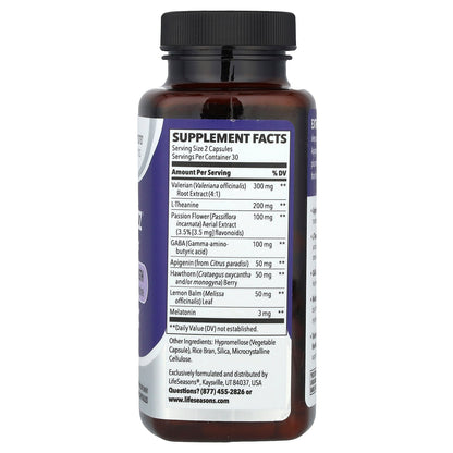 LifeSeasons, Therapeutics, Rest-ZZZ™ With Apigenin +Theanine, 60 Veg Capsules
