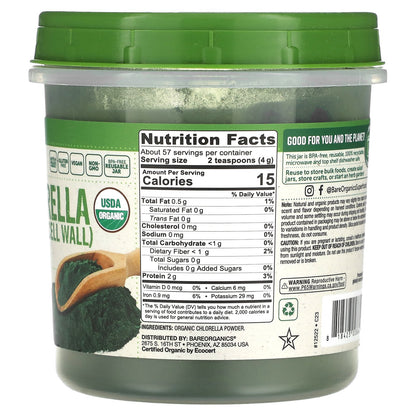 BareOrganics, Organic Chlorella Powder, 8 oz (227 g)