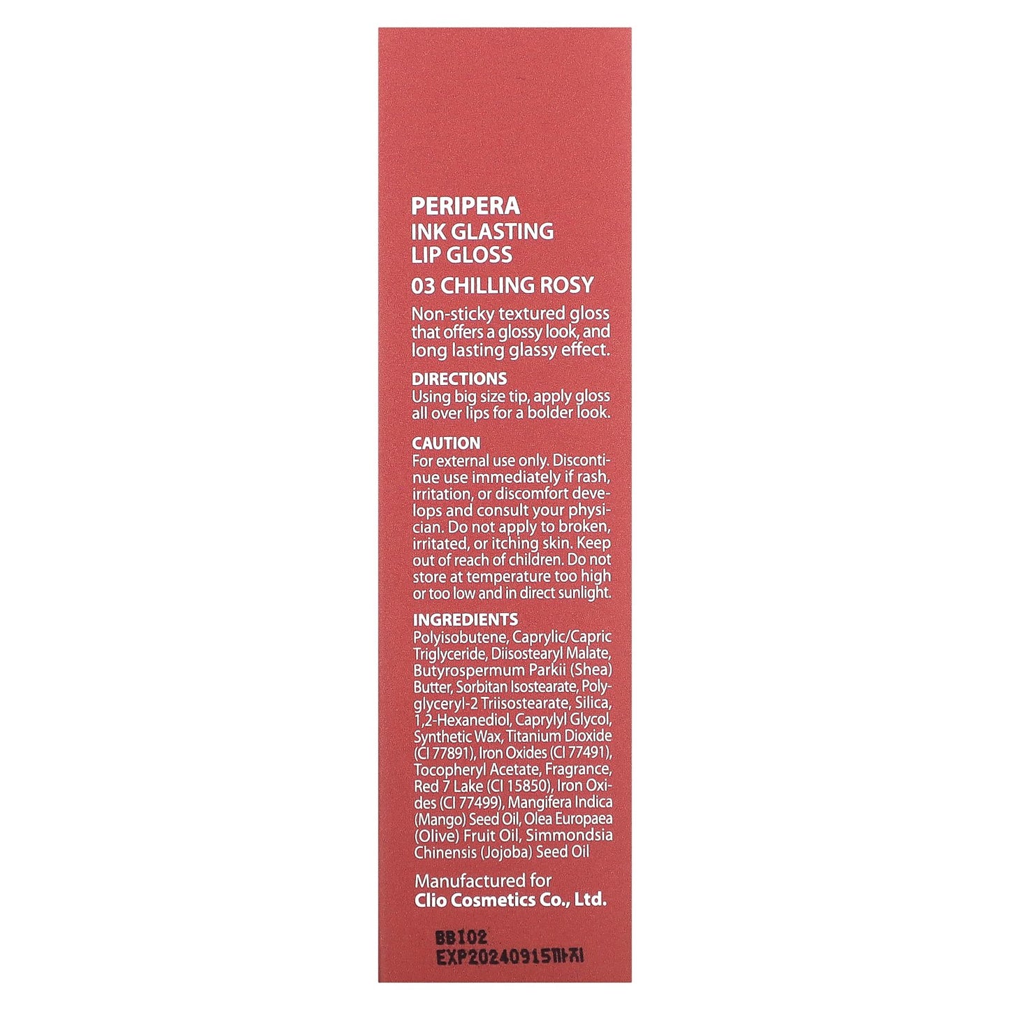 Peripera, Ink Glasting Lip Gloss, 03 Chilling Rosy, 0.15 fl oz (4.5 ml)