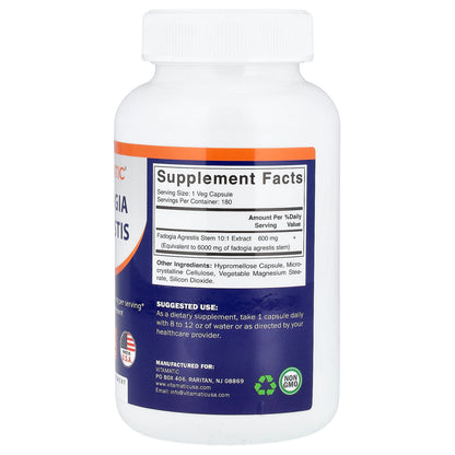 Vitamatic, Fadogia Agrestis, 180 Vegetable Capsules (600 mg per Capsule)