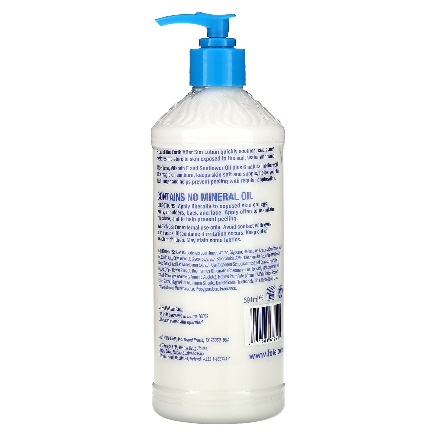 Fruit of the Earth, Aloe Vera, After Sun Lotion, 20 fl oz (591 ml)