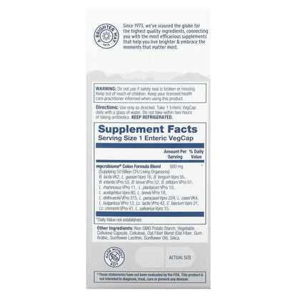 Solaray, Mycrobiome Probiotic Colon Formula, 50 Billion, 30 VegCaps