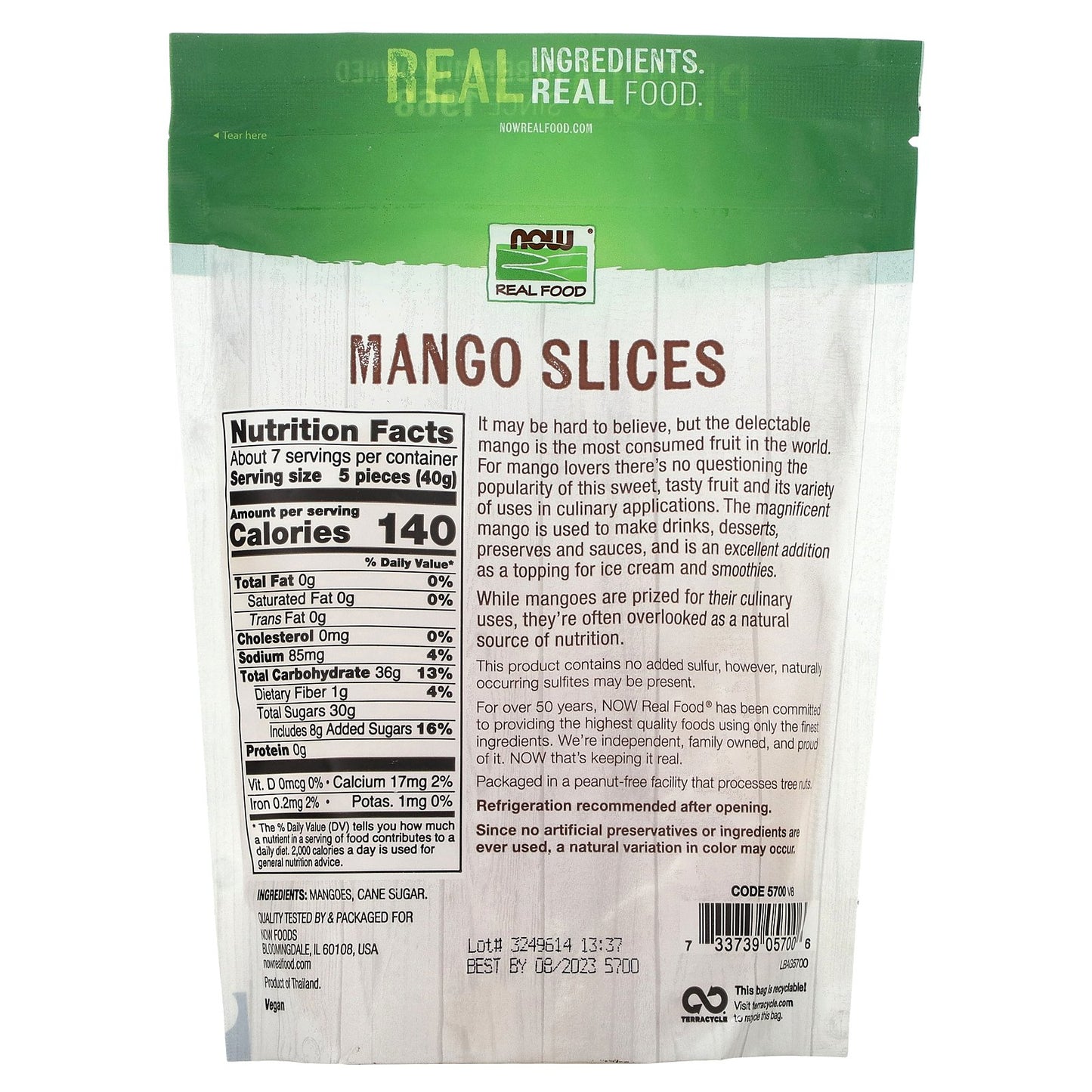 NOW Foods, Real Food, Mango Slices, 10 oz (284 g)