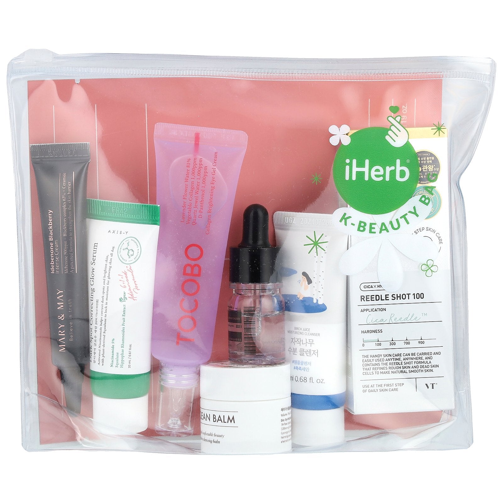 iHerb Gift Set, Korean Beauty Skincare Bag, 8 items