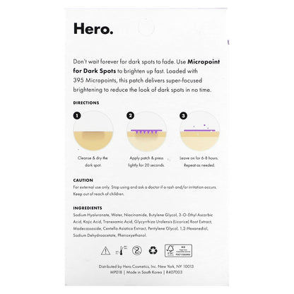 Hero Cosmetics, Mighty Patch® Micropoint for Dark Spots, 8 Patches