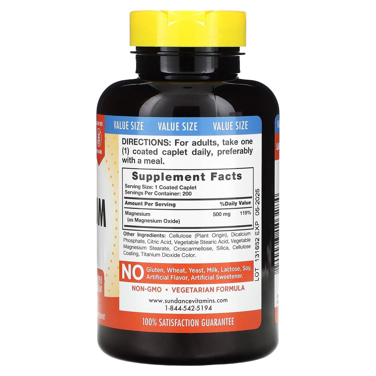 Sundance Vitamins, Ultra Magnesium, 500 mg, 200 Coated Caplets