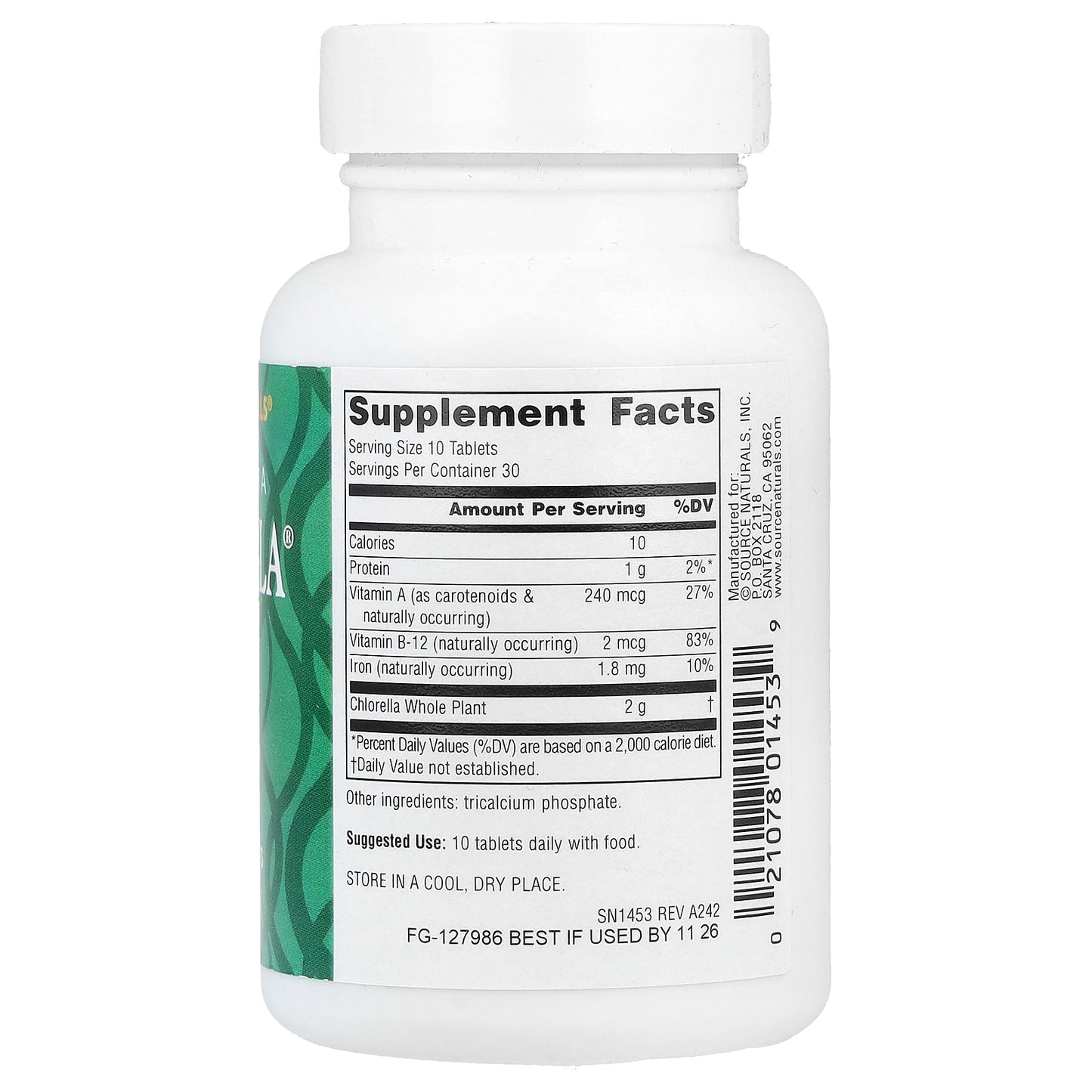 Source Naturals, Yaeyama Chlorella®, 300 Tablets (20 mg per Tablet)