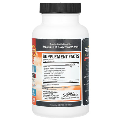 BioSchwartz, Maximum Strength Glucosamine MSM + Chondroitin, 180 Capsules