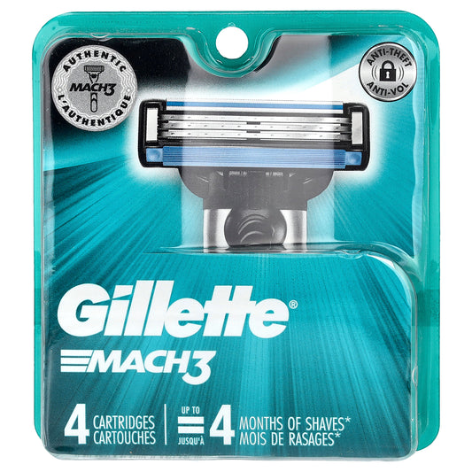 Gillette, Mach3, 4 Cartridges
