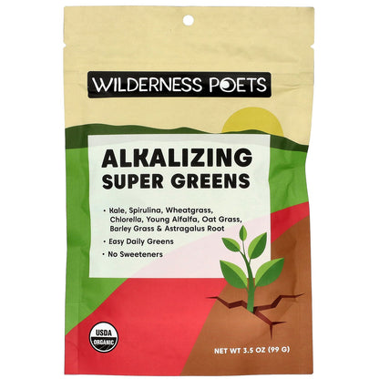 Wilderness Poets, Alkalizing Super Greens, 3.5 oz (99 g)