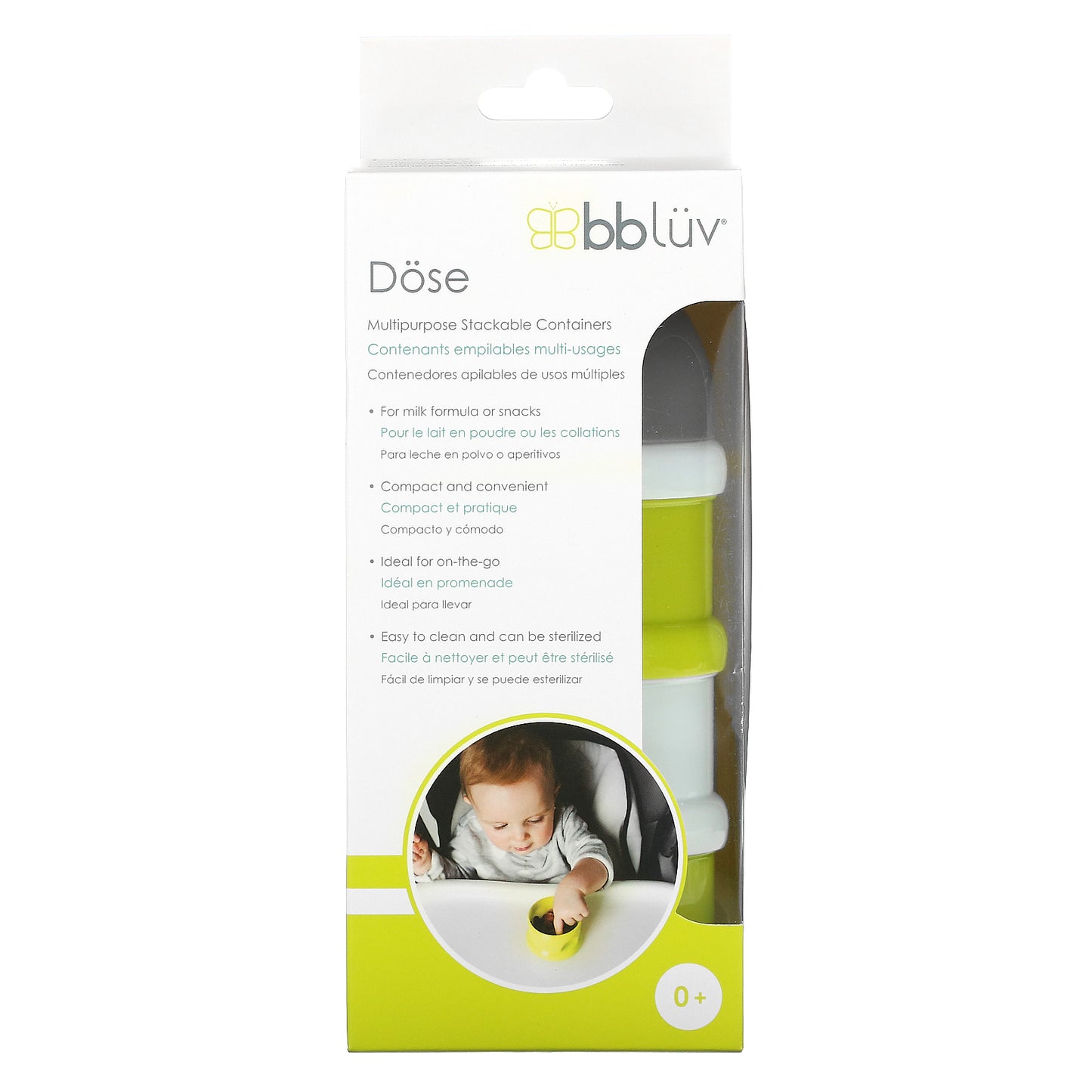 Bbluv, Dose, Multipurpose Stackable Containers, 0+ Months, 1 Count