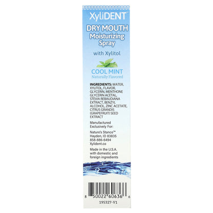 XyliDENT, Dry Mouth Moisturizing Spray with Xylitol, Cool Mint, 2 fl oz (59.1 ml)