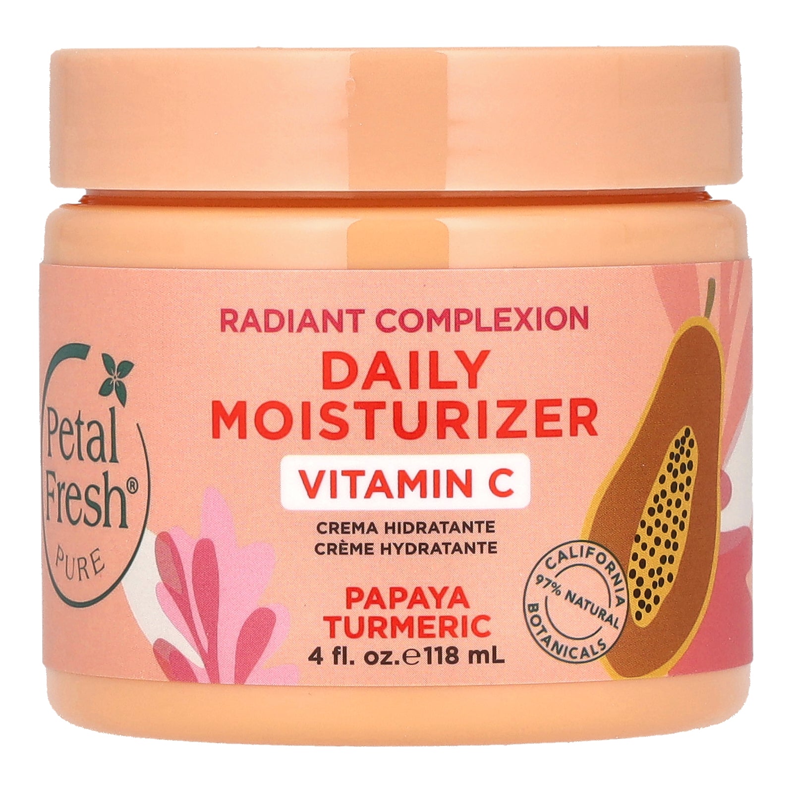 Petal Fresh, Pure, Radiant Complexion Daily Moisturizer, Papaya Turmeric, 4 fl oz (118 ml)