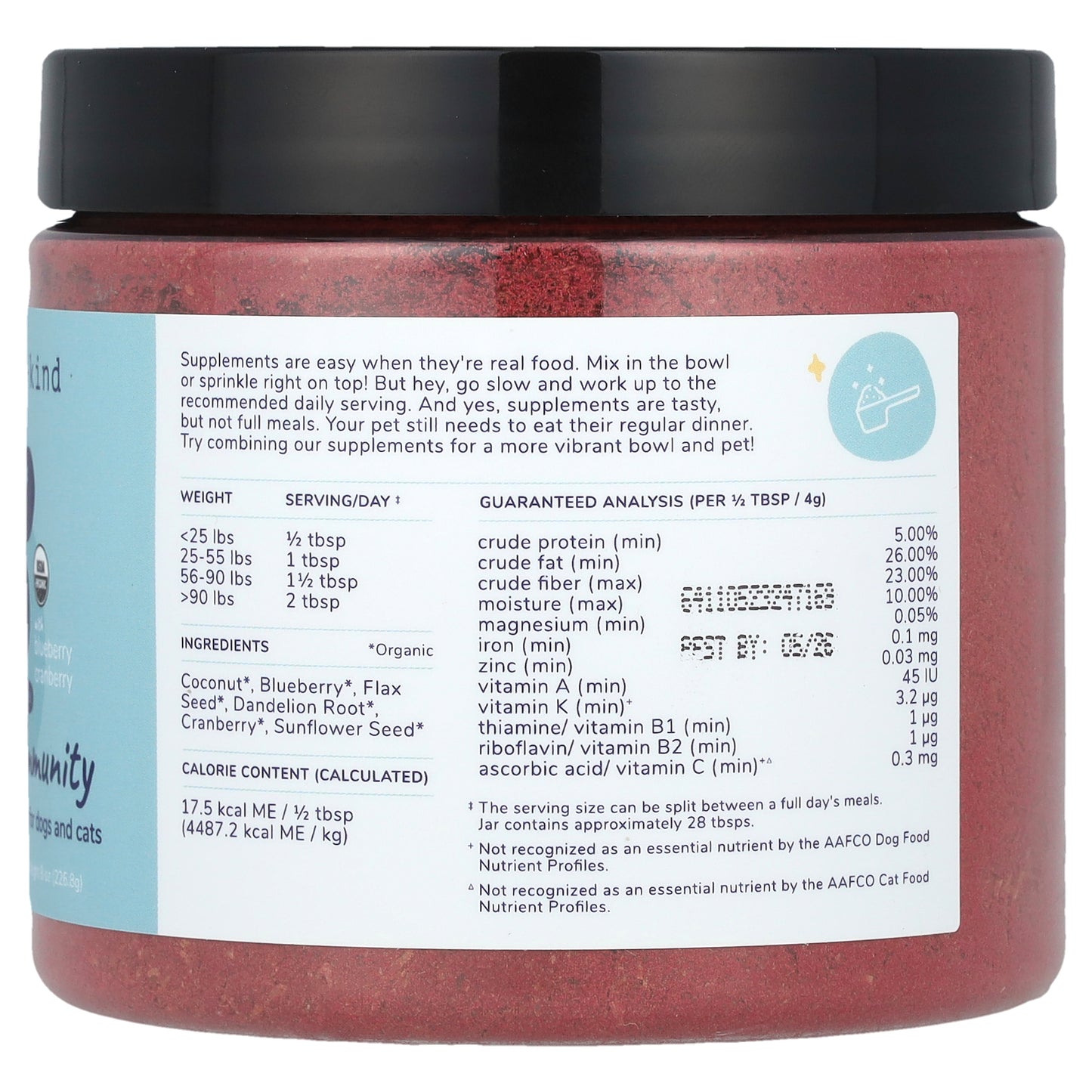 Kin+Kind, Healthy Immunity With Blueberry Cranberry, For Dogs and Cats, 8 oz (226.8 g)