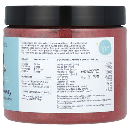 Kin+Kind, Healthy Immunity With Blueberry Cranberry, For Dogs and Cats, 8 oz (226.8 g)