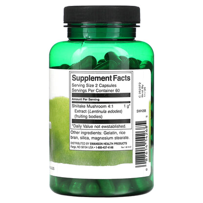 Swanson, Shiitake Mushroom Extract, 500 mg, 120 Capsules