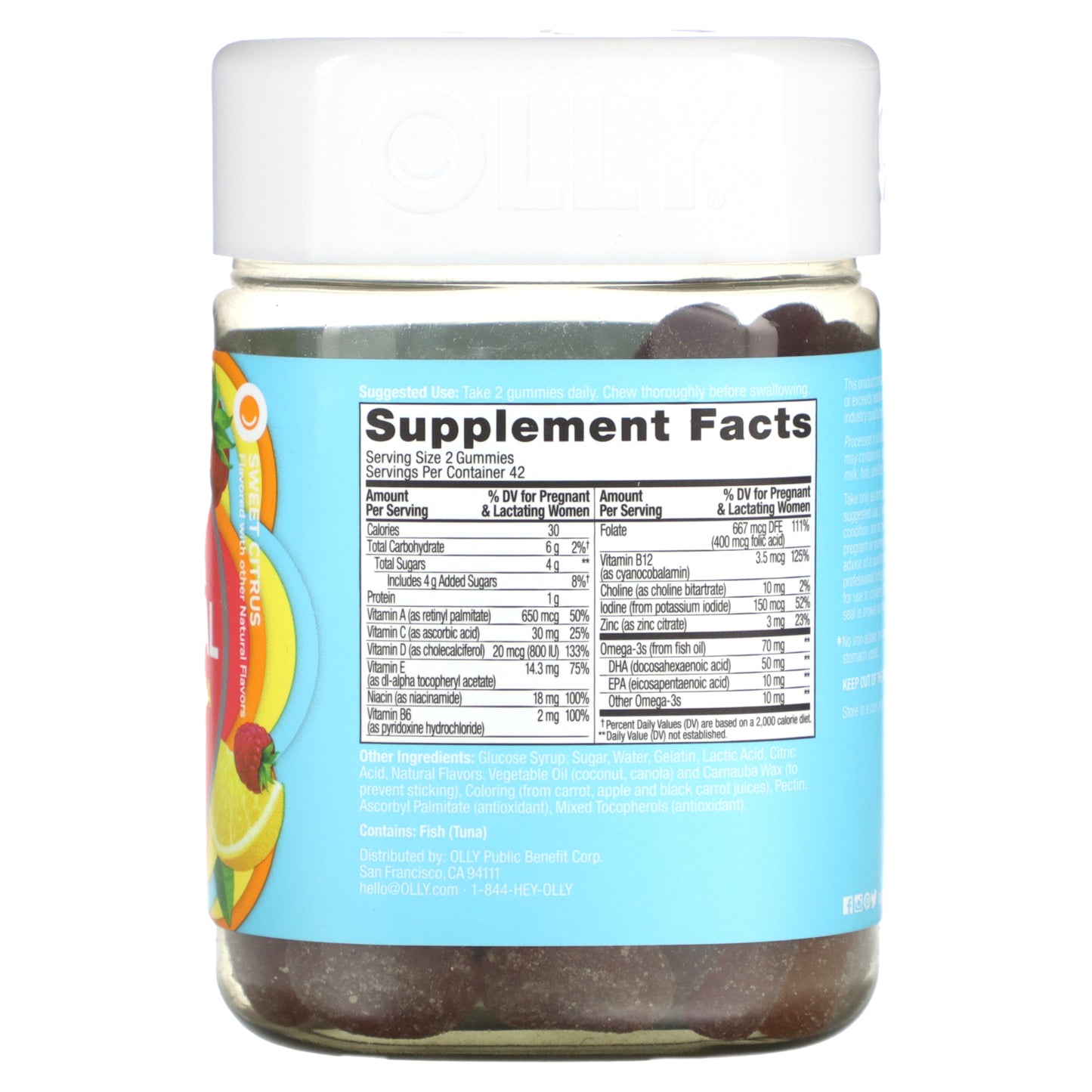 OLLY, The Essential Prenatal, Sweet Citrus, 84 Gummies