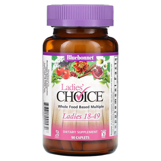 Bluebonnet Nutrition, Ladies' Choice, Whole Food Based Multiple, Ladies 18-49, 90 Caplets