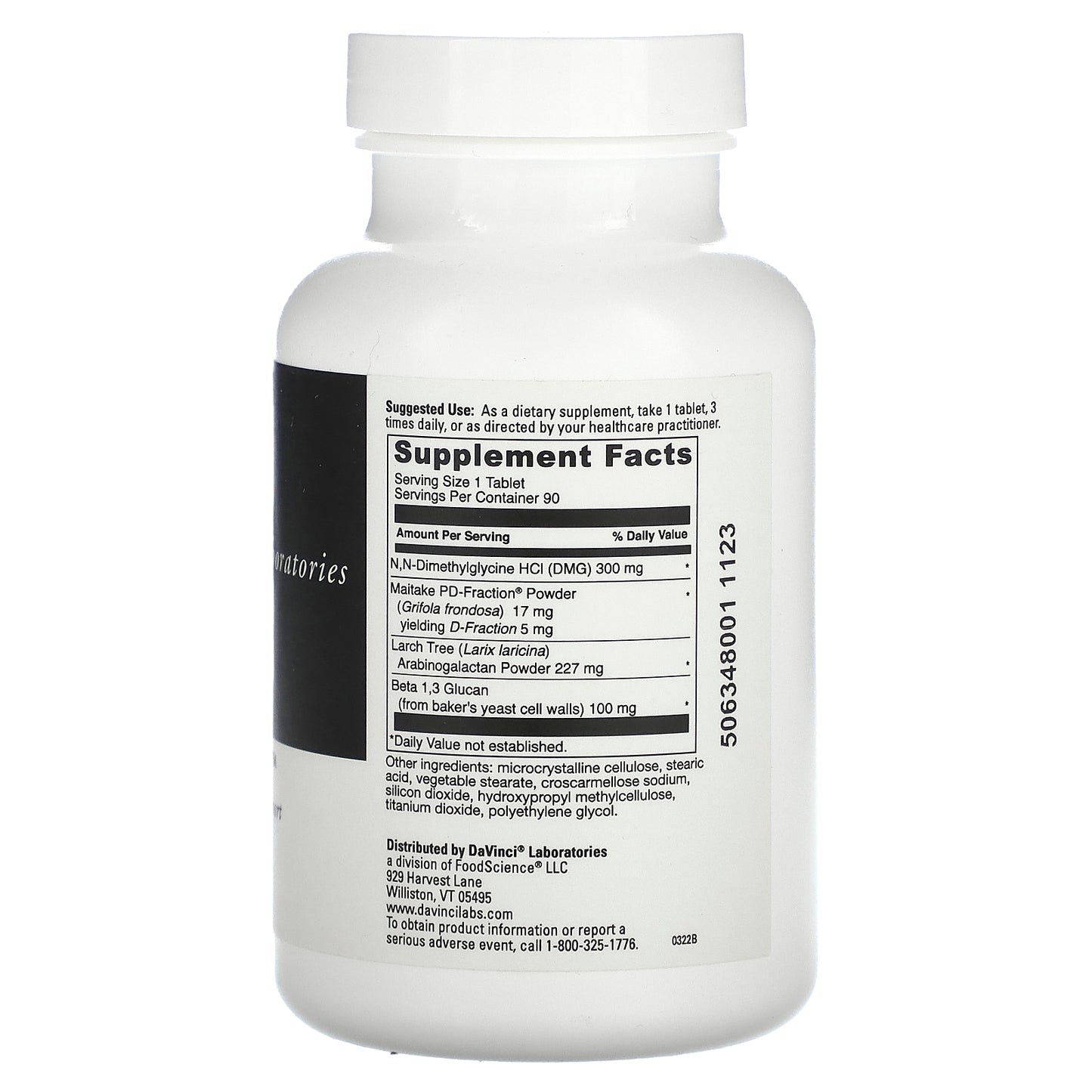 DaVinci Laboratories, Immuno-DMG, 90 Tablets