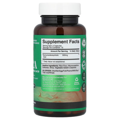 Nature's Craft, TUDCA, 30 Capsules (250 mg per Capsule)