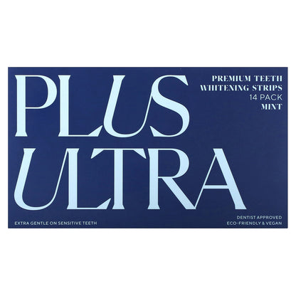 Plus Ultra, Premium Teeth Whitening Strips, Mint, 14 Strips