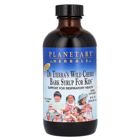 Planetary Herbals, Dr. Tierra's Wild Cherry Bark Syrup For Kids, Wild Cherry, 8 fl oz (236.56 ml)