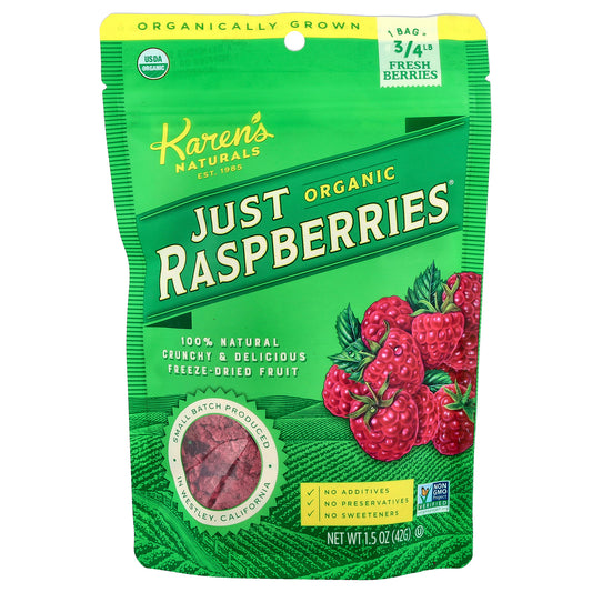 Karen's Naturals, Organic Just Raspberries, 1.5 oz (42 g)