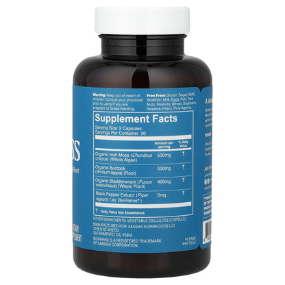 Akasha Superfoods, Sea Moss, 60 Vegan Capsules