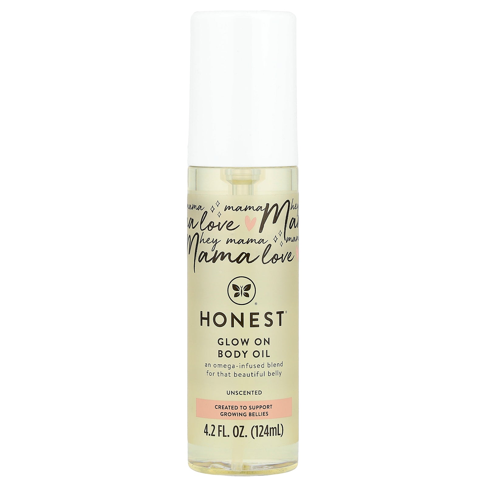 The Honest Company, Glow On Body Oil, Unscented, 4.2 fl oz (124 ml)
