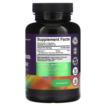 Nature's Craft, Magnesium Glycinate, 120 Capsules (100 mg per Capsule)