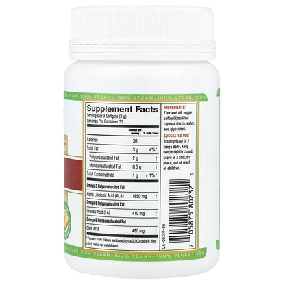 Barlean's, Fresh Flax Oil, 100 Softgels